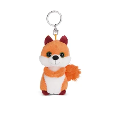 Afbeelding van Nici Keyholder squirrel Coleen cuddly 10cm orange Sustainable companion animal pendant with key ring for lanyard, &amp; holder