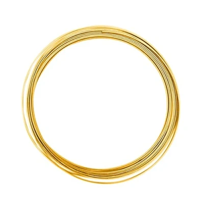 Afbeelding van Vaessen Creative Aluminium platte draad 3,5x1mm 5m goud,