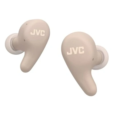 Afbeelding van JVC HA A23T T True Wireless Gumy Premium hoofdtelefoon met ruisonderdrukking, Bluetooth 5.4, omgevingsgeluidsmodus, 26 uur batterijduur en doorschijnend oplaadetui, USB C, bruin