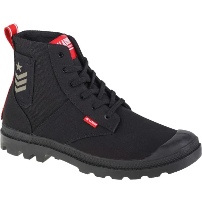 Afbeelding van Palladium Pampa ARMY Unisex Sneakers hoog, Maat: 41, Black Katoen
