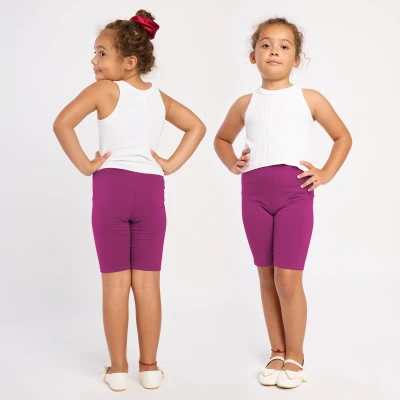 Afbeelding van Merry Style MS MS10 132 LE Meisjes Leggings Sport Vrijetijdsbroek Kort Viscose Sporbroek Yogabroek Fuchsia2 128