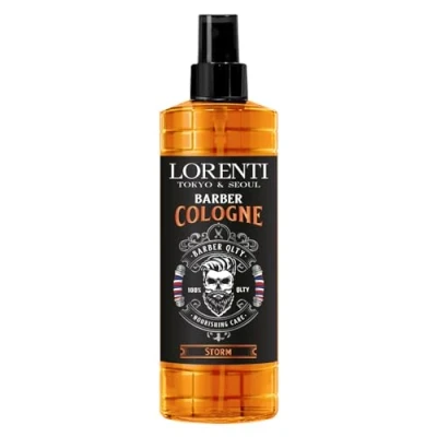 Afbeelding van LORENTI TOKYO &amp; SEOUL Barber Cologne Storm 400 ml After Shave Spray voor Mannen scheren geurwater Eau de met praktische pompdispenser verfrissend verzorgend EDC