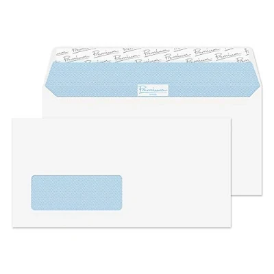 Afbeelding van Blake Premium Office DL 110 x 220 mm 120 g/m² Peel &amp; Seal Window Wallet (32214W) Ultra White Wove Pack van 50