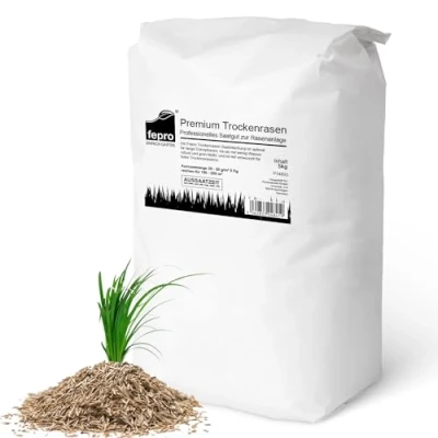 Afbeelding van graszaad, 5 kg, droogbestendig, droogbestendig voor droog gras en schaduwgras, zaden, snelkiemend, 200 m², ideaal nieuwzaaien nazaaien, graszaad