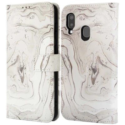 Afbeelding van imoshion Hoesje Geschikt voor Samsung Galaxy A20e Design Bookcase smartphone Sandy Marble