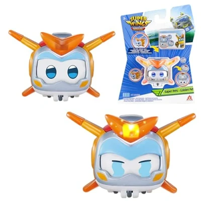 Afbeelding van Super Wings Pet Golden Boy, fonkelend lichteffect, speelgoed voor jongens en meisjes van 3 tot 8 jaar, meerkleurig, 5 cm