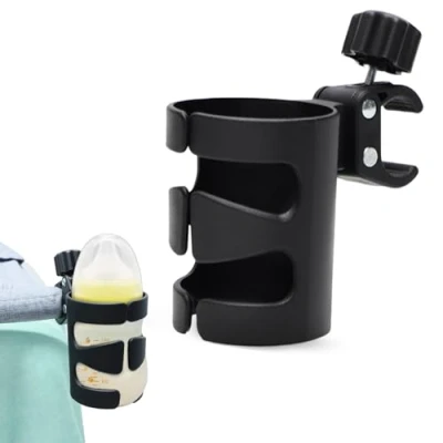 Afbeelding van Bekerhouder voor kinderwagen, bekerhouder, bolderkar, 360 graden draaibaar, instelbaar, koffiehouder, flessenhouder, universele fietsbuggy accessoires
