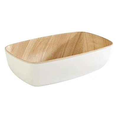 Afbeelding van APS FRIDA GN 84555 1/9 Rechthoekige melamine schaal, 17, 6 x 10, 8 5, 5 cm, 0,5 l, wit/beige
