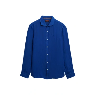 Afbeelding van Superdry Embroidered Vacation Overhemd, Heren, Maat: Small, Elite blue