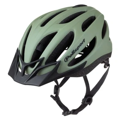 Afbeelding van POLISPORT 8742400008 Sport Flow Fietshelm heren en dames Verstelbaar Maat L (58 62cm) met afneembaar vizier CE certificering in kleur Mat Groen