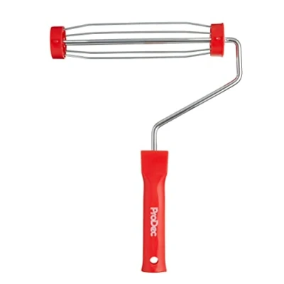 Afbeelding van ProDec Professionele kunststof handgreep PRFR005 verfrollerframe met antislip 5 aderige kooi en steekgreep voor verlengstangen, 22,9 x 4,4 cm