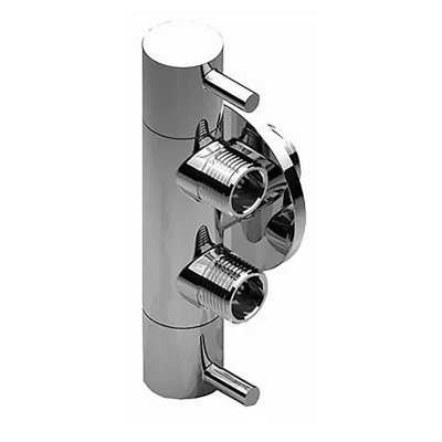 Afbeelding van Sanigoods design dubbele hoekstopkraan 1/2X3/8X3/8 chroom