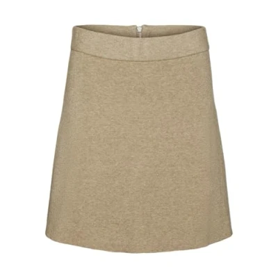 Afbeelding van Vero Moda Vmgold Skater Skirt Minirok, Dames, Maat: Large, Silver mink melange