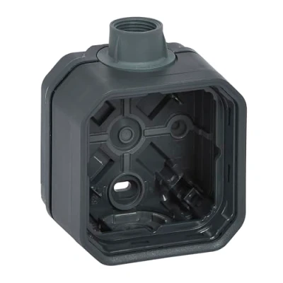 Afbeelding van LEGRAND PLEXO OPBOUWDOOS VOOR 1 MECHANISME 1XM20 INGANG IP55 IK08 ANTRACIET