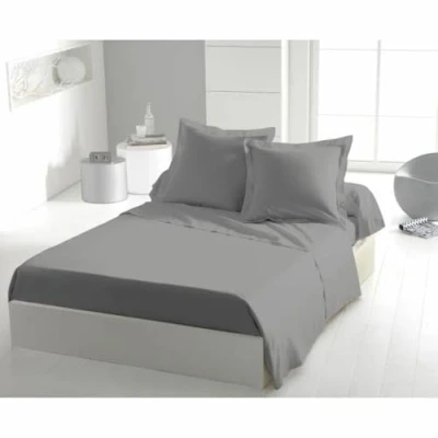Afbeelding van Set beddengoed HOME LINGE PASSION Flat sheet Grijs Eenpersoonsbed 180 x 290 cm