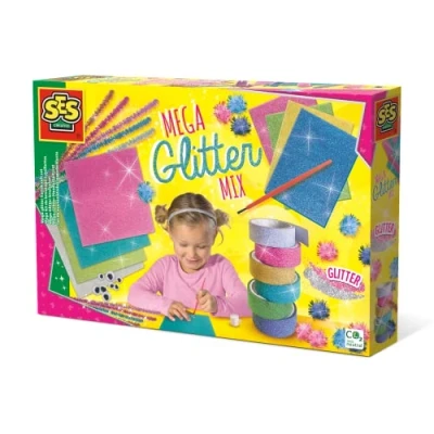 Afbeelding van Ses 14109 Glitter Mega Knutselset