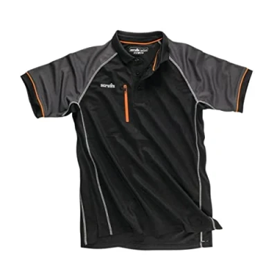 Afbeelding van Scruffs Active Zwarte Werk Poloshirt Maat S