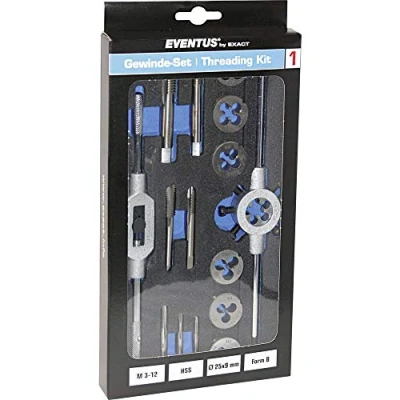 Afbeelding van Eventus by Exact 70607 Schroefdraadsnijderset 16 delig HSS metrisch M3, M4, M5, M6, M8, M10, M12