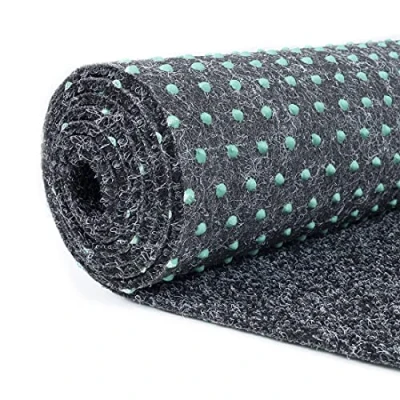 Afbeelding van Carpero Rugs Kunstgras Balkon Tapijt Waterdicht Kunstgrastapijt Outdoor Gazontapijt per Meter met Noppen voor Balkon, Terras en Tuin 6,5 mm Grijs 400 x 350 cm