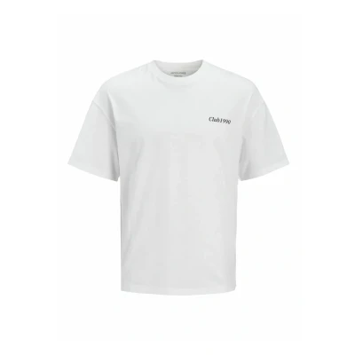 Afbeelding van Jack &amp; Jones Oneck Tshirt print, Heren, Maat: 4XL, White