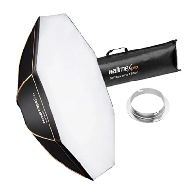 Afbeelding van Walimex Pro Octagon Softbox Orange Line 150 cm diameter voor Elinchrome