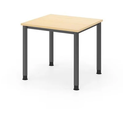 Afbeelding van Bureau vierkant met 4 ronde poten 80x80 cm Hammerbacher