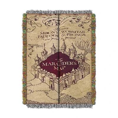 Afbeelding van Harry Potter Sierdeken, polyester, Marauder&#039;s kaart, 48 x 60 inch