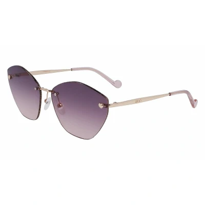 Afbeelding van Liu Jo Donna LJ153S 770 Occhiali da sole Metallo Oro Viola Squadrata Normale