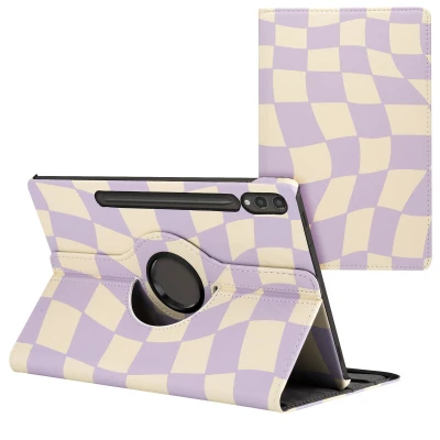 Afbeelding van Samsung Galaxy Tab S9 Plus Hoes: iMoshion 360 Draaibare Design Bookcase 2.0 Dancing Cubes Kunstleder Tablet Hoezen