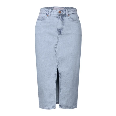 Afbeelding van Street One Studio Jeansrok voor dames in gebleekte look, Ultrableached Wash, 34
