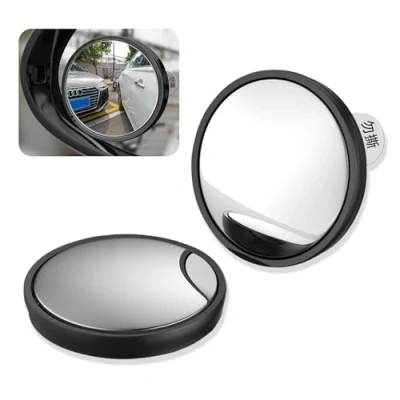 Afbeelding van RYHHH 2 Stuks Blind Spot Spiegel,360 Graden Rotatie Verstelbare Groothoekspiegel,Echt Glas Dodehoekspiegel Auto, Convexe Spiegel, Extra Achteruitkijkspiegel Voor Alle Soorten Voertuigen,Zwart