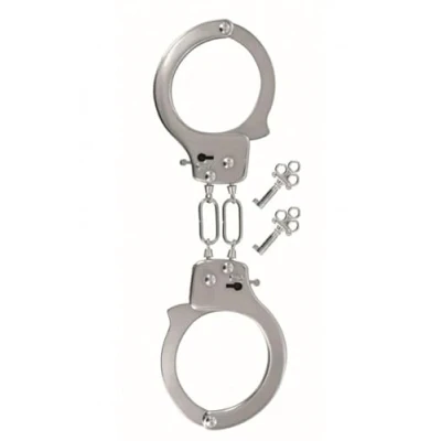Afbeelding van Hog Tie &amp; Cuff Bondageset Fetish Tentation Zilverkleurig