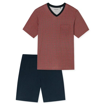 Afbeelding van Schiesser Comfort SET Pyjama, Heren, Maat: 60, Chilli rot