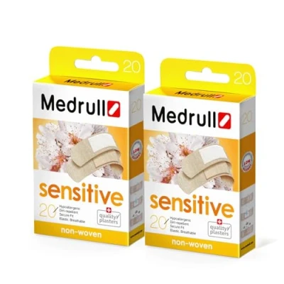 Afbeelding van Medrull pleister Sensitive 2 verpakkingen x 20 (40 stuks) extra zachte strips