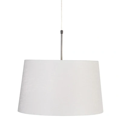 Afbeelding van Steinhauer Hanglamp Sparkled light 9567 staal kap linnen wit