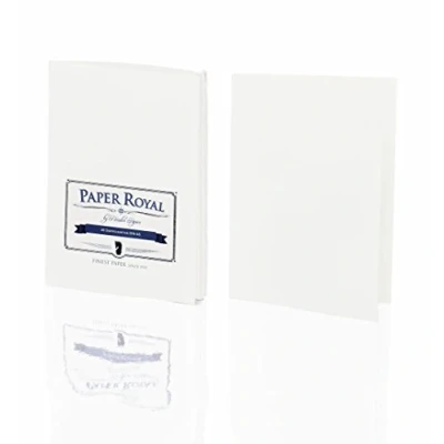 Afbeelding van Rössler 2160831009 A6 Royal Laid Papier met Pak Platte Kaart Wit (Pak van 20)