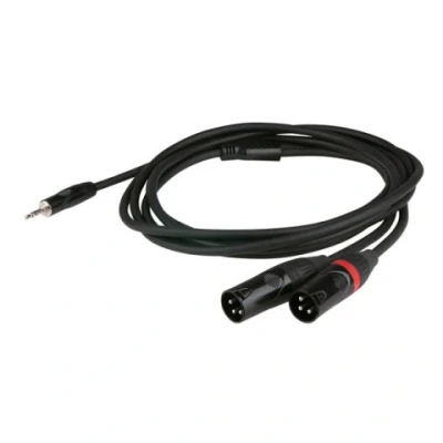 Afbeelding van DAP FLX46 stereo mini Jack naar 2x XLR Male 3 polig meter lengte