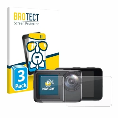 Afbeelding van BROTECT Screenprotector voor Akaso Brave 7 LE Folie Beschermfolie Beschermglas transparant (3 Stuks)