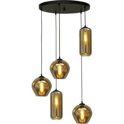 Afbeelding van Masterlight Hanglamp Quinto Smoke 5 lichts Curiosa 2262 05 50 35