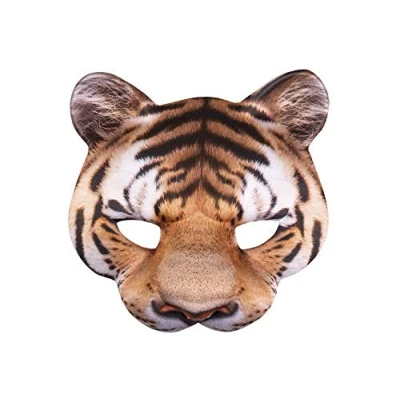 Afbeelding van Boland Halfmasker, realistische opdruk, elastiek, carnaval, Halloween, themafeest, kostuum, theater, vermomming, accessoire