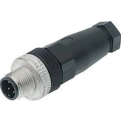 Afbeelding van Hirschmann 933 098 100 1 Sensor/actuator connector, niet geassembleerd M12 Aantal polen: 4 Stekker, recht stuk(s)