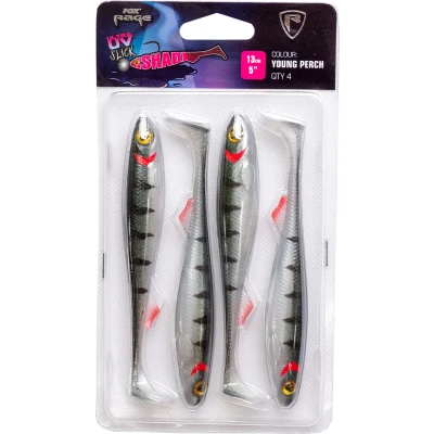 Afbeelding van Fox Rage Slick Shad Ultra UV 11cm/4,25&quot; Young Perch (4pcs)