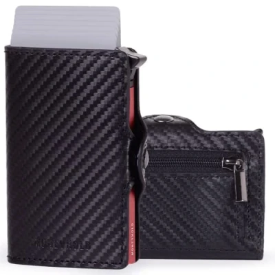 Afbeelding van Moneyhold Smart Portemonnee, Maat: One Size, Nero carbon rosso