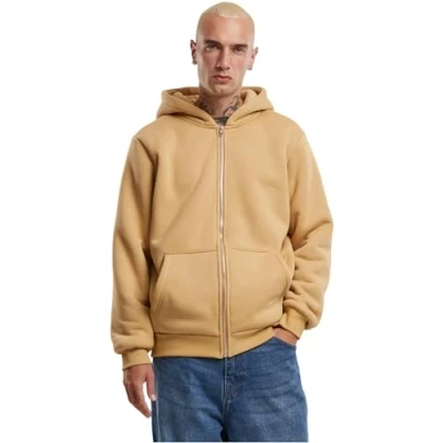 Afbeelding van Urban Classics Bonded Sherpa Zip Hoody, herenjas met capuchon, maten S 5XL, Unionbeige, 5XL