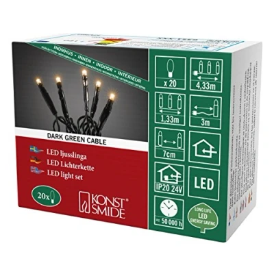 Afbeelding van Kerstboomverlichting led kerstverlichting binnen 20 lampjes 1.33