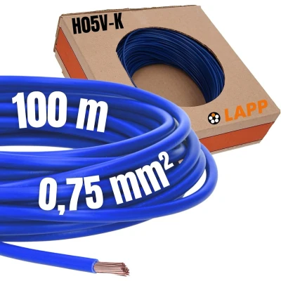 Afbeelding van Lapp Kabel strengen H05V K 0,75 mm² donkerblauw 100 m 4510142