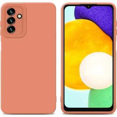 Afbeelding van Cadorabo Hoesje geschikt voor Samsung Galaxy A13 5G in FLUID LICHT ORANJE Beschermhoes TPU silicone Cover Case