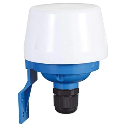Afbeelding van Schemerschakelaar voor buiten, IP44, schemeringssensor, 230 volt, lichtsensor, schakeling bij schemering, V, opbouwmontage, Ø 108 x 82 mm