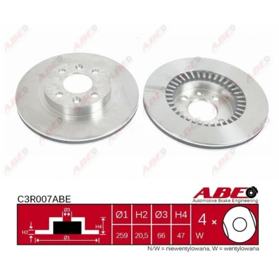 Afbeelding van ABE Remschijven C3R007ABE