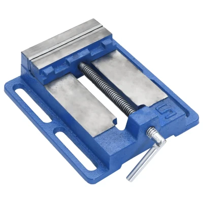 Afbeelding van Bankschroef voor kolomboormachine 121 mm gietijzer blauw